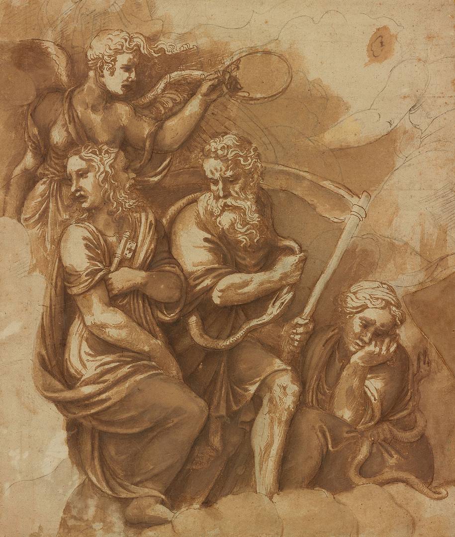 Религия. Джулио Романо. Победа, Янус, Хронос и Гайа. 1532–1534
