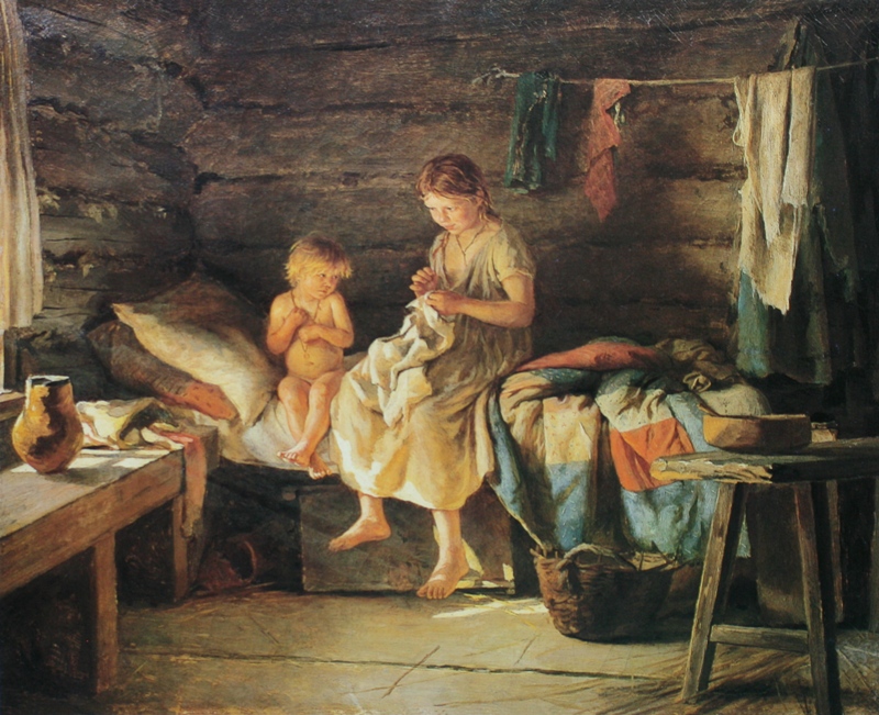 Карл Лемох. Сестрёнка. 1890 год.