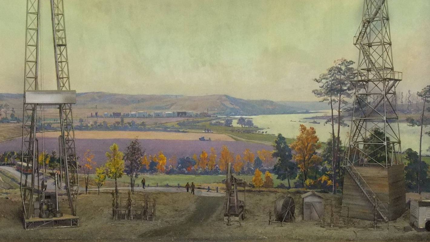 Нефтяной промысел. 1950-е. Диорама. Политехнический музей.