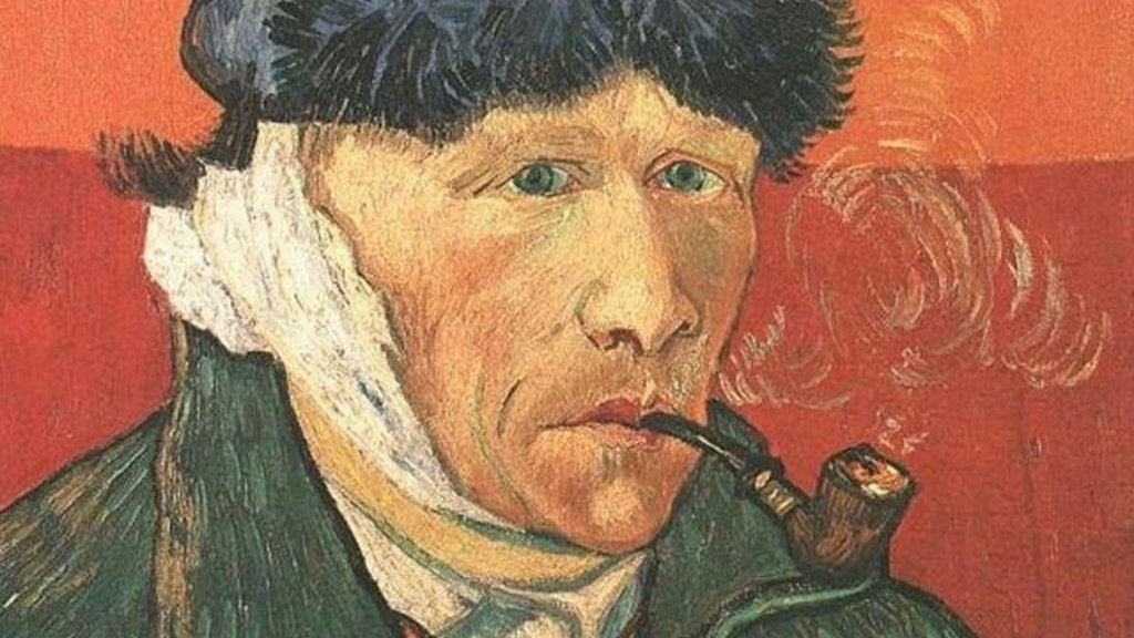 Винсент Ван Гог. Автопортрет с трубкой и соломенной шляпой (фрагмент). 1888