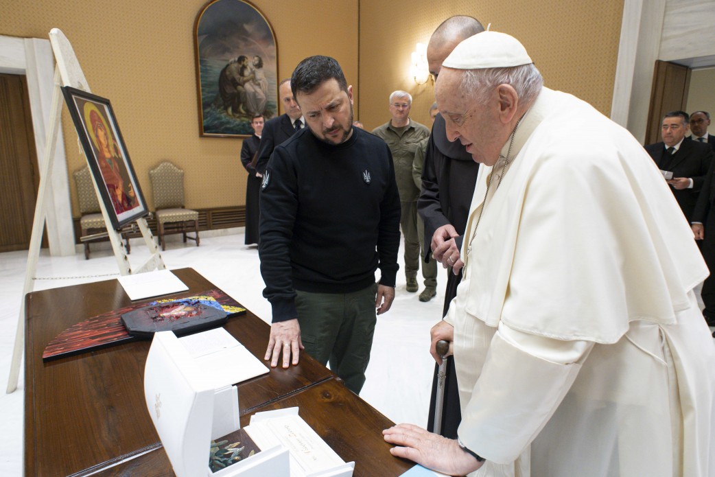 Папа Римский Франциск и президент Украины Владимир Зеленский