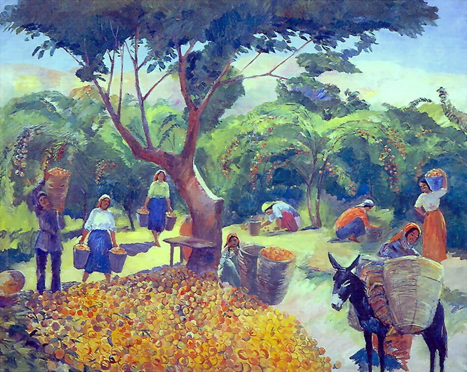Мартирос Сарьян. Сбор персиков в колхозе Армении. 1938