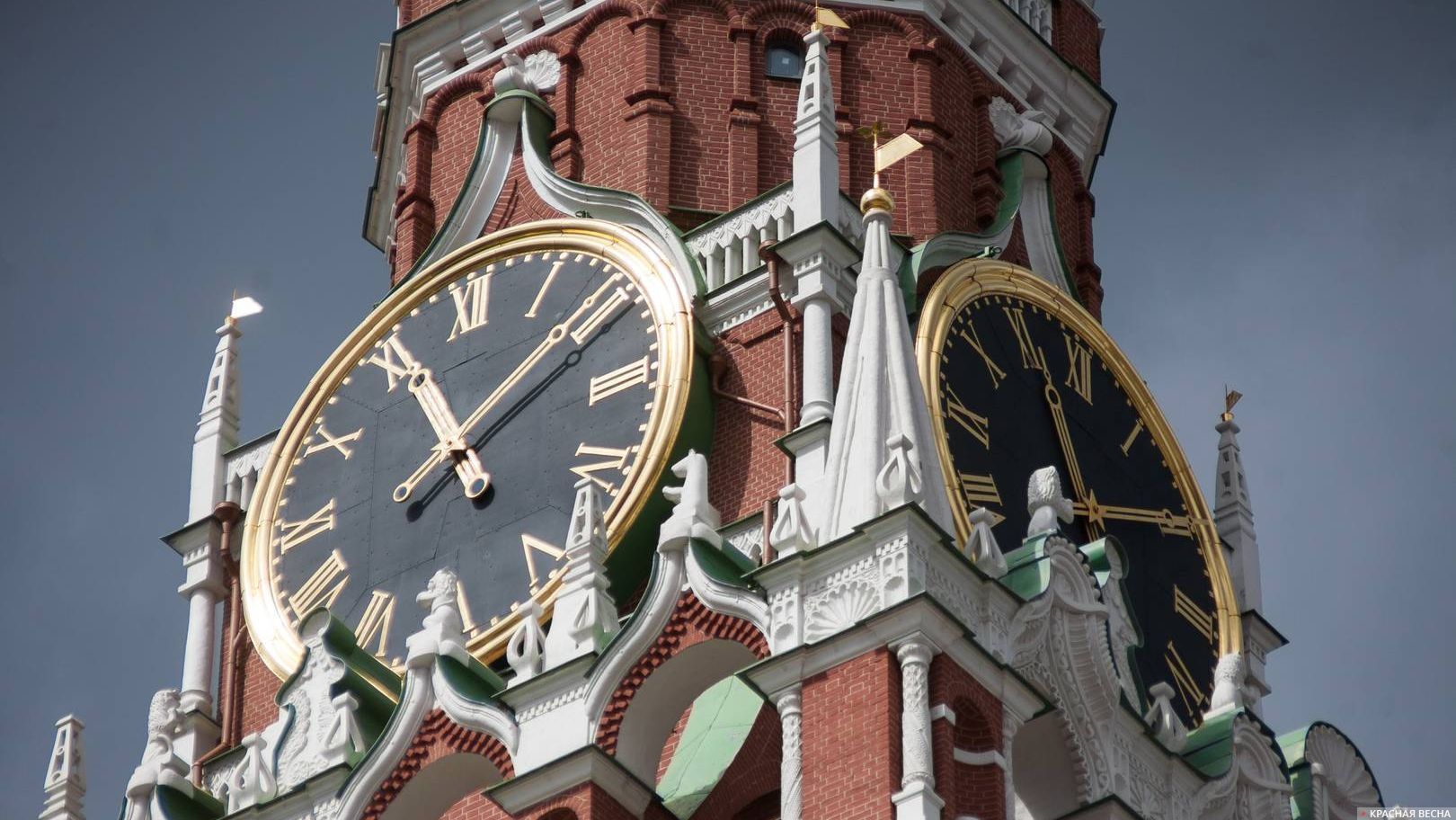 Кремль Куранты Спасская башня