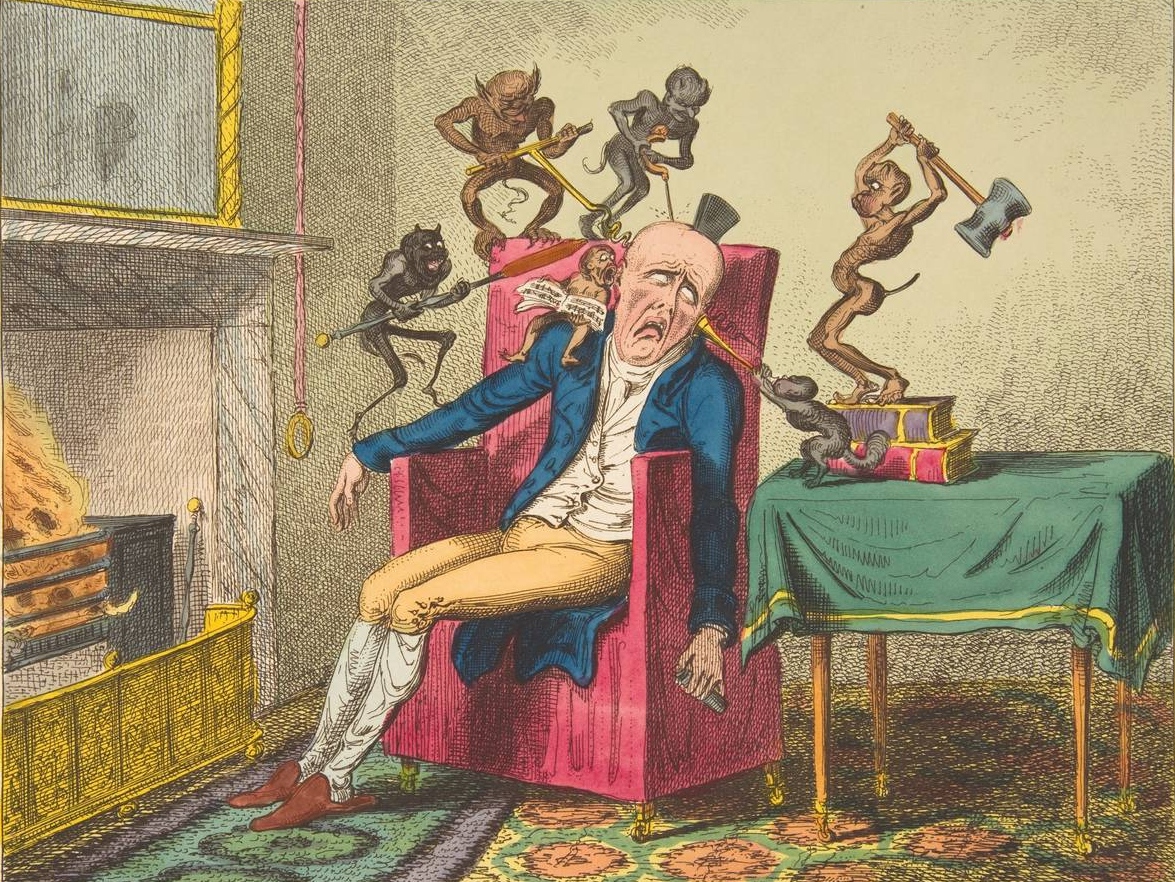 Джордж Крукшанк. Головная боль. 1819