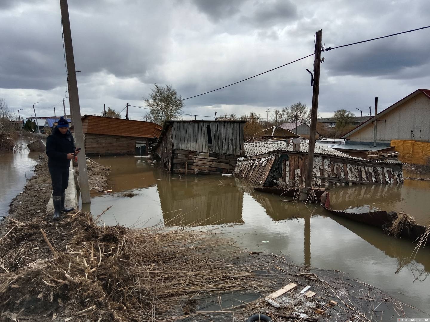 Пригороды Петропавловска после наводнения