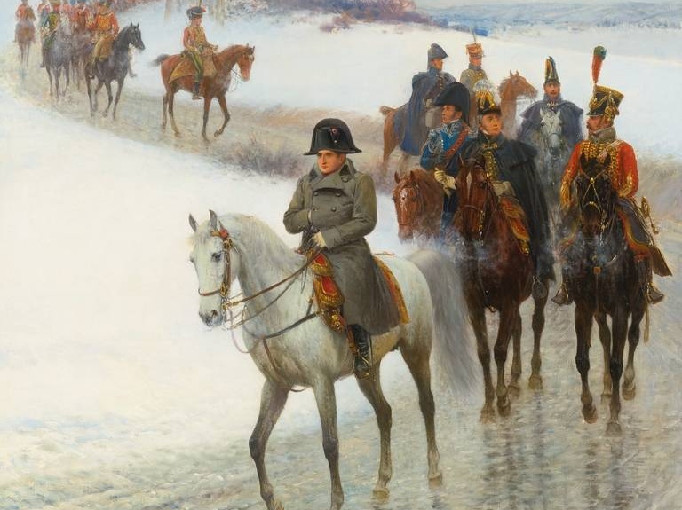 Ян Хельминский. Наполеон во главе своей армии (фрагмент). Ранее 1925
