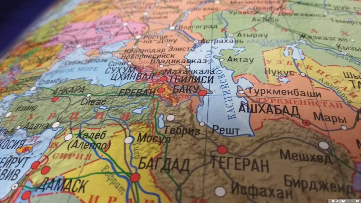 Анкара-Ереван-Баку-Тегеран. Карта мира