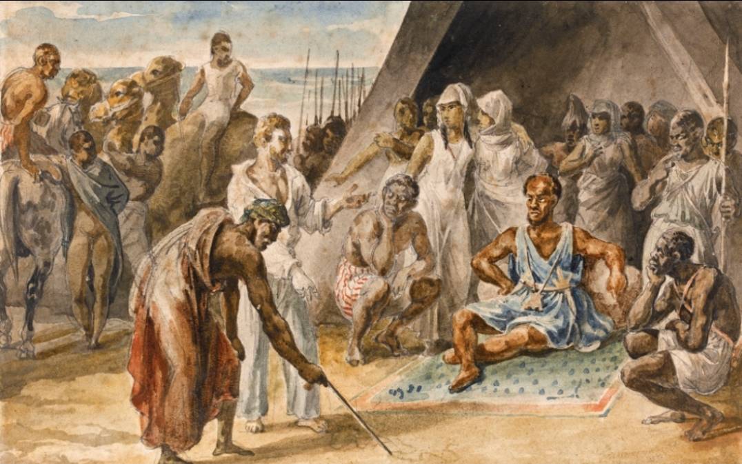 Теодор Жерико. Министр рисует африканскому королю земли европейцев. 1820