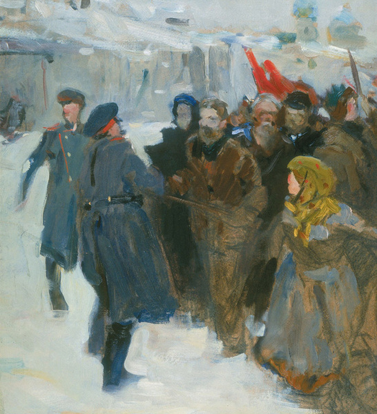 В. Серов. Демонстрация. 1906