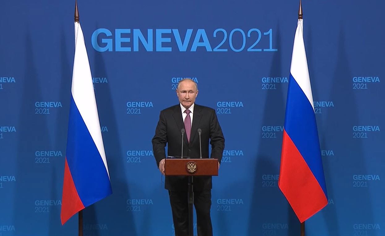 Пресс-конференция Владимира Путина после переговоров с Джо Байденом