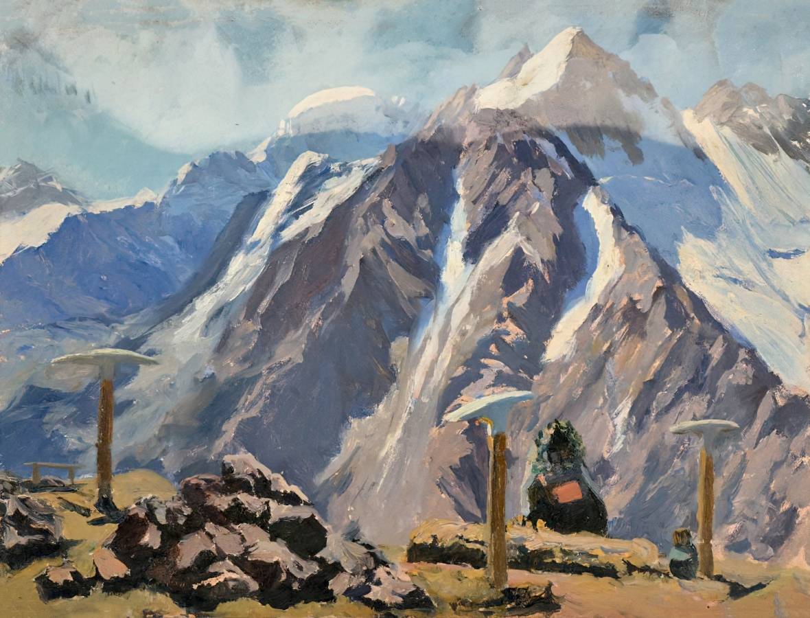 Борис Смирнов. Могилы альпинистов на склоне Эльбруса. 1934