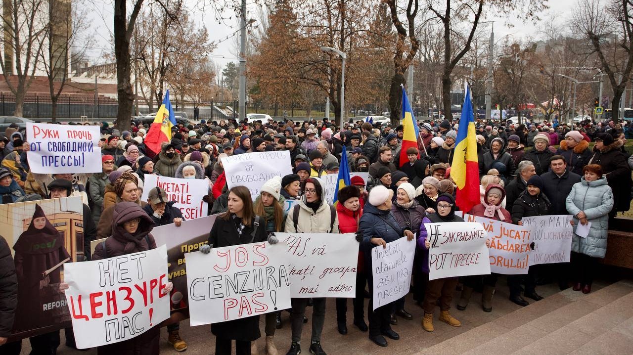 Акция протеста Партии социалистов Молдавии