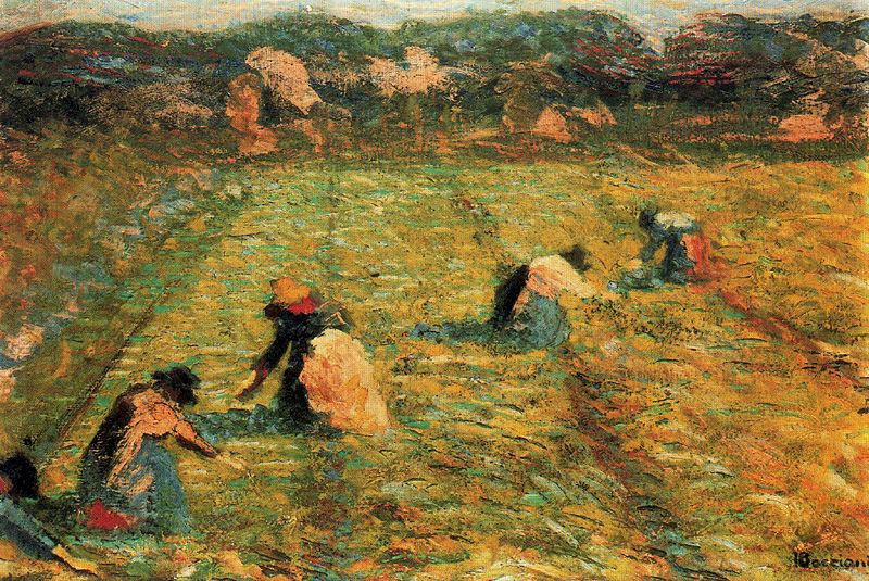 Умберто Боччони. Фермеры на работе. 1908