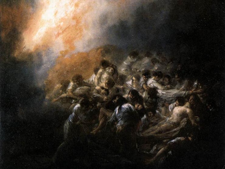 Франсиско де Гойя. Пожар в ночи (фрагмент)