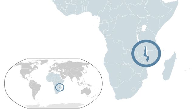 Государство Малави на карте Африки