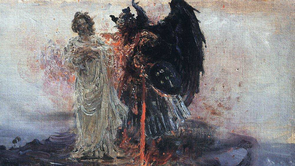 Илья Ефимович Репин. Иди за мною, Сатано. 1895