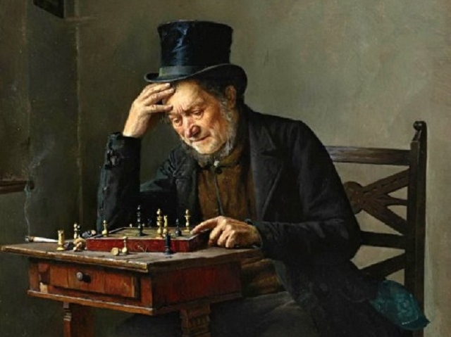Исидор Кауфман. Шахматист (фрагмент)