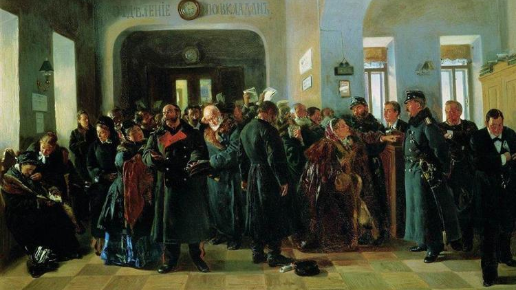 Владимир Маковский «Крах банка», 1881 г.