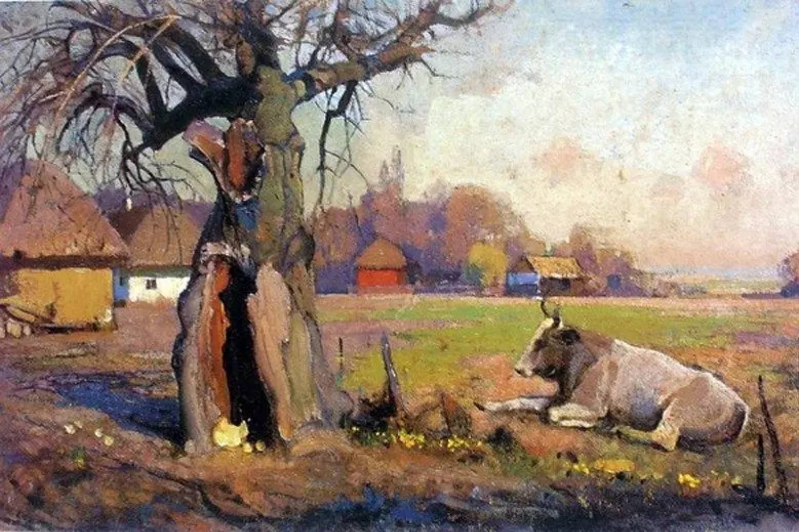 Иван Мясоедов. Сельский пейзаж в Полтаве. 1920-е