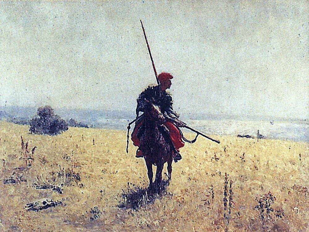 Илья Репин. Казак в степи (фрагмент). 1893