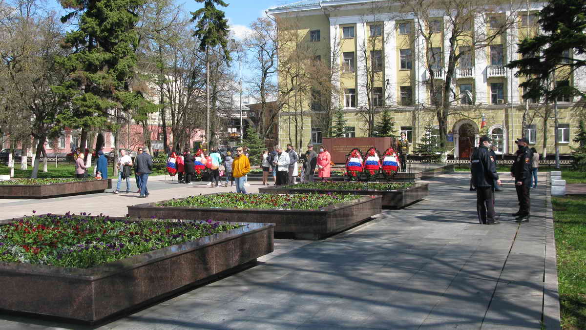 Вологда. Площадь Революции 9 мая 2020 года.