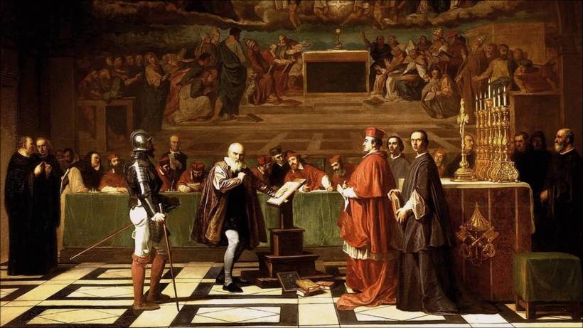 Жозеф-Николя Робер-Флёри. Галилей перед судом инквизиции. 1847