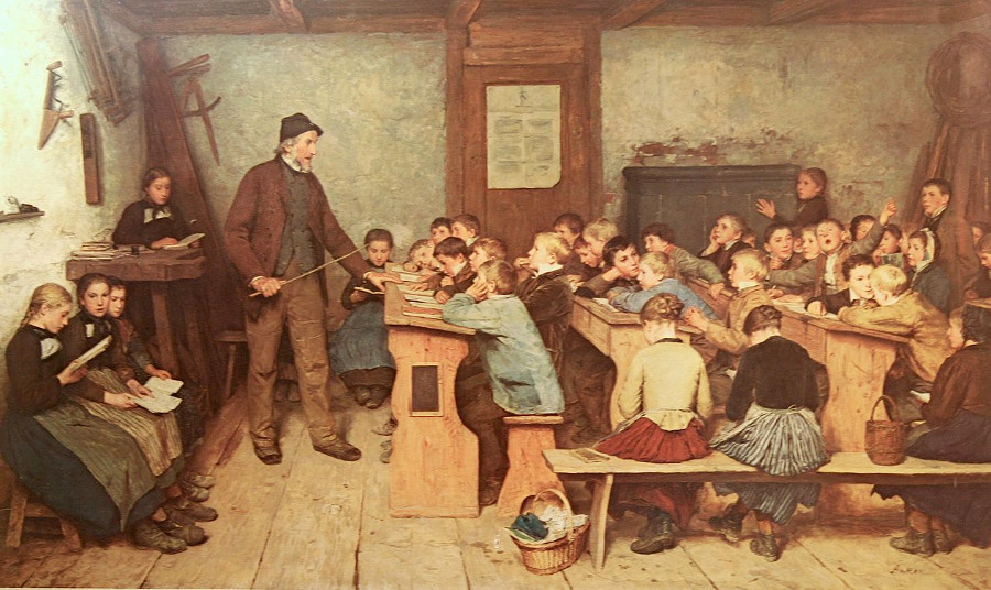 Сельская школа в 1848 году
