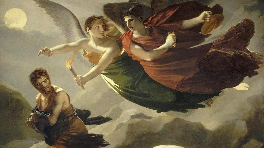 Пьер Поль Прюдон. «Правосудие и Божественное возмездие, преследующие Преступление (фрагмент). 1808