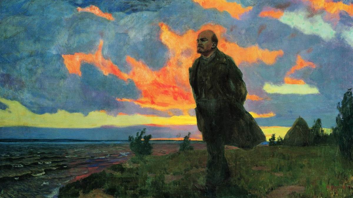 В. И. Ленин в Разливе в 1917 году