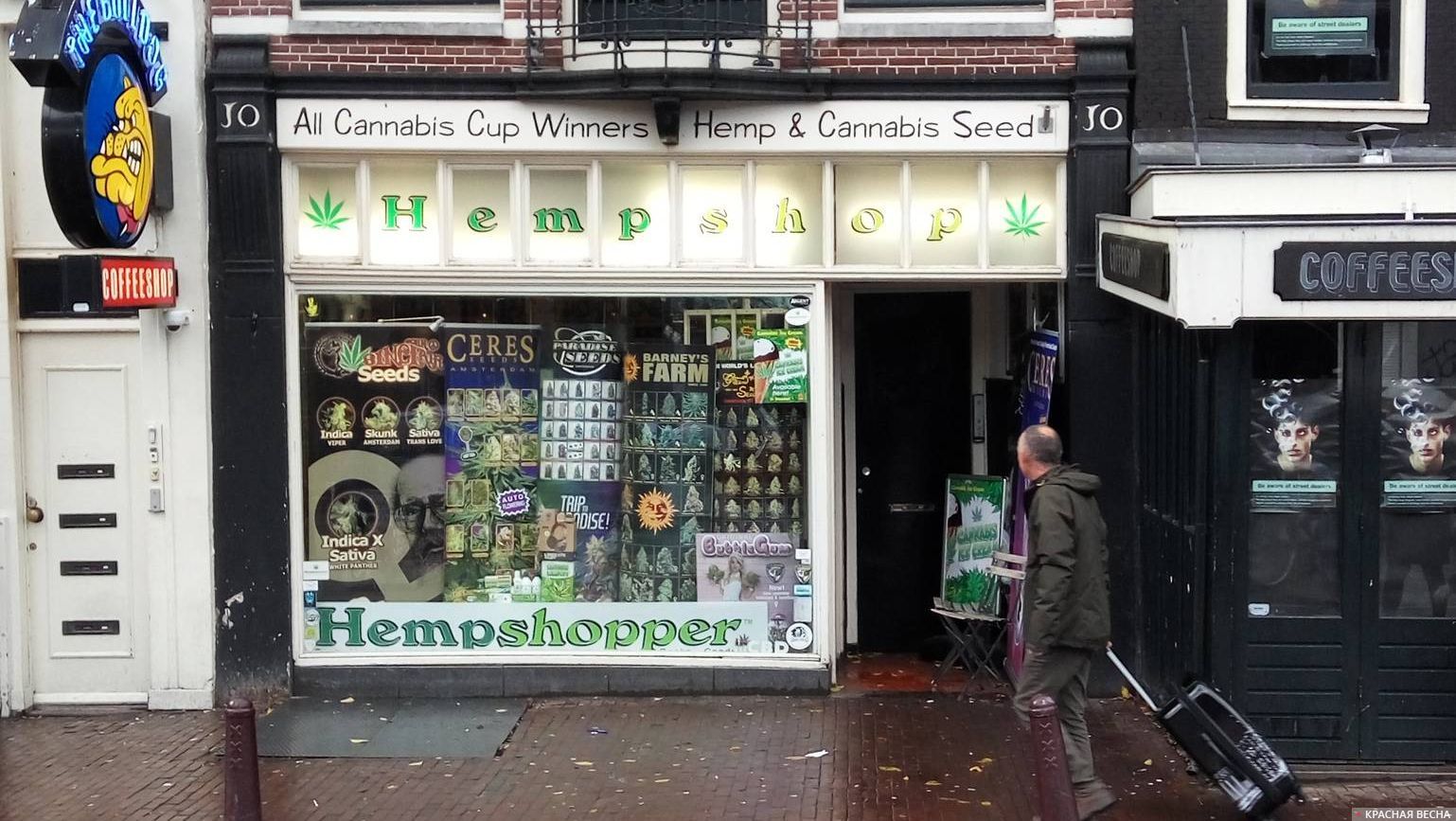 Магазин лёгких наркотиков. Амстердам. Голландия