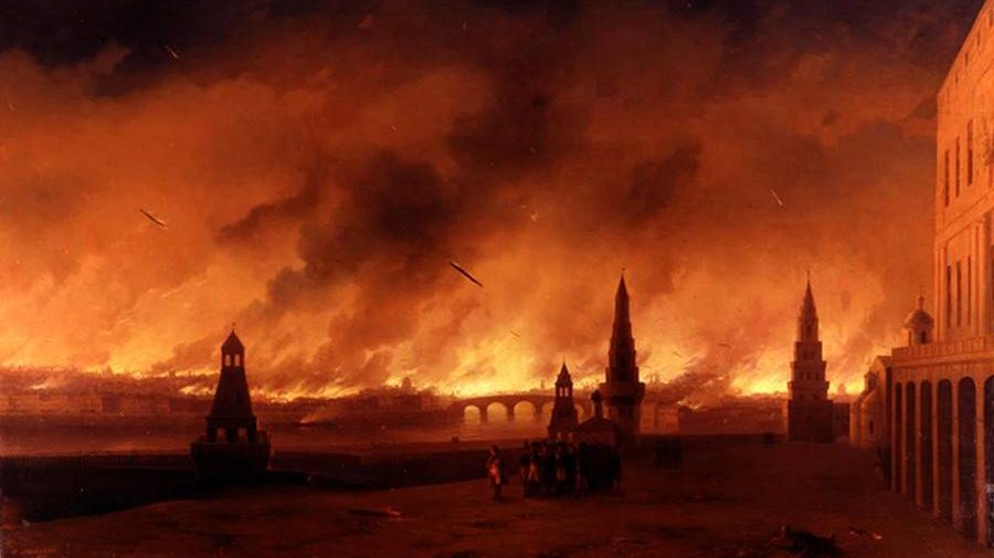 Иван Айвазовский. Пожар Москвы в 1812 году. 1851