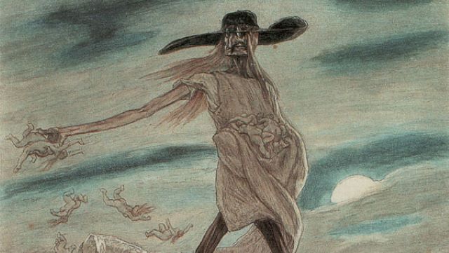 Фелисьен Ропс. Сатана, сеющий плевелы (фрагмент). 1882