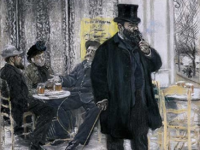 Жан-Франсуа Рафаэлли. Богема в кафе (фрагмент). 1886