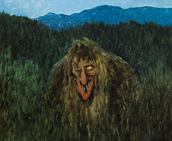 Теодор Киттельсен. Лесной тролль (фрагмент). 1899