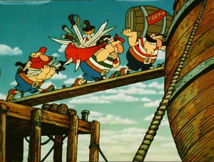 Цитата из м.ф «Остров сокровищ». Реж. Давид Черкасский. 1988.СССР