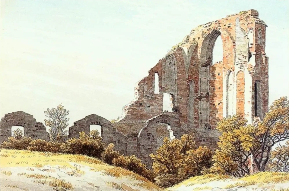 Каспар Давид Фридрих. Руины (фрагмент). 1825