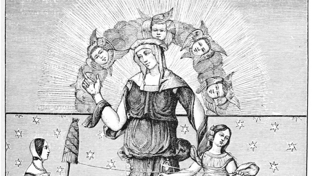 Дама Астрология и три судьбы, 1878 (фрагмент)