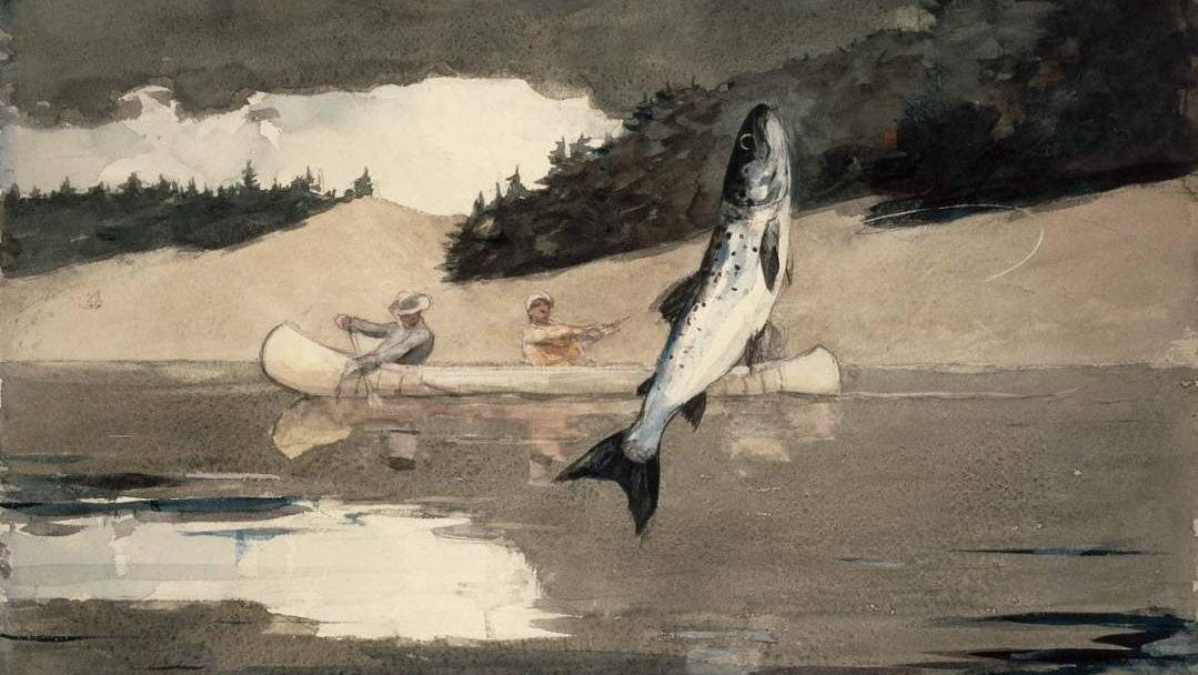 Уинслоу Хомер. Рыбалка. Озеро Сент-Джон провинция Квебек. 1897