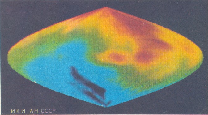 Такой «увидел» нашу Вселенную радиотелескоп «Реликт» на спутнике «Прогноз 9» («Техника-молодежи» 1985 №9)