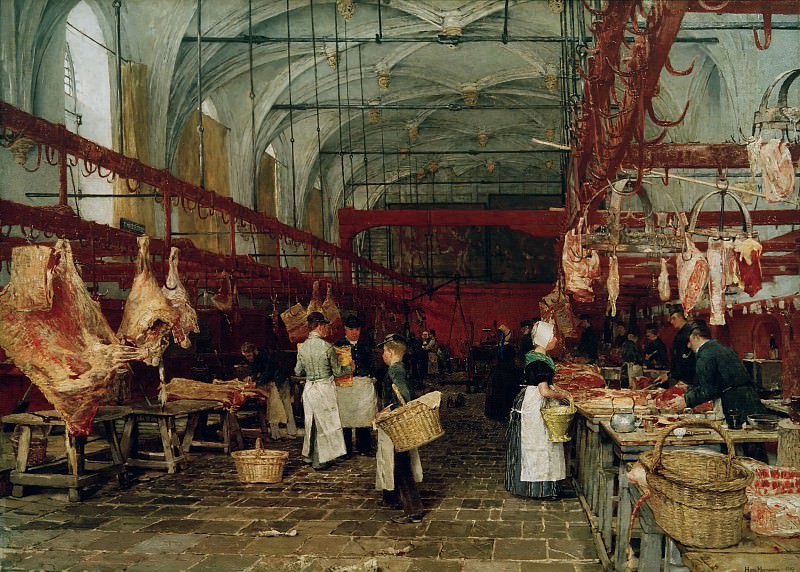 Ханс Херман. Мясной ряд в Мидделбурге. 1887 год.