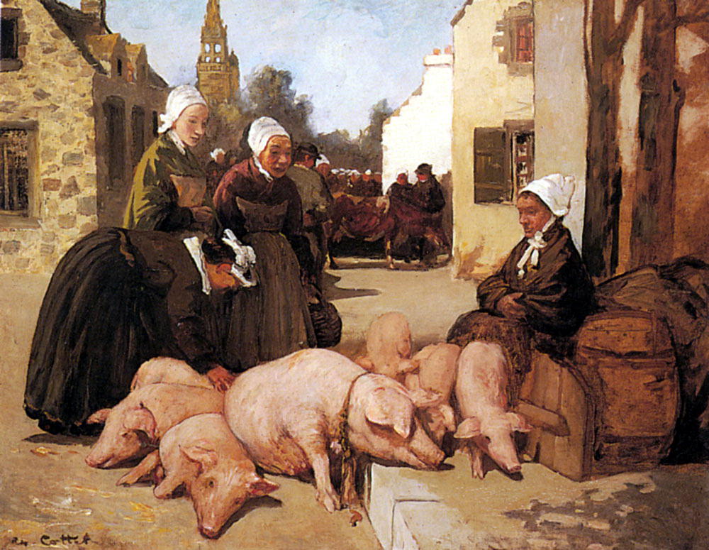 Котте Шарль. Продажа свиней. 19 век