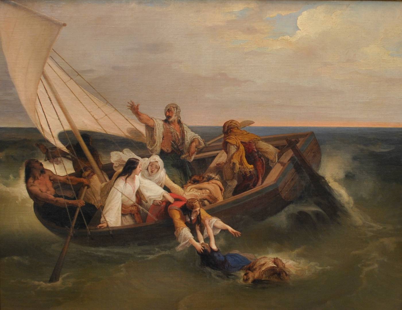 Франческо Айец. Лодка греческих беженцев. 1834