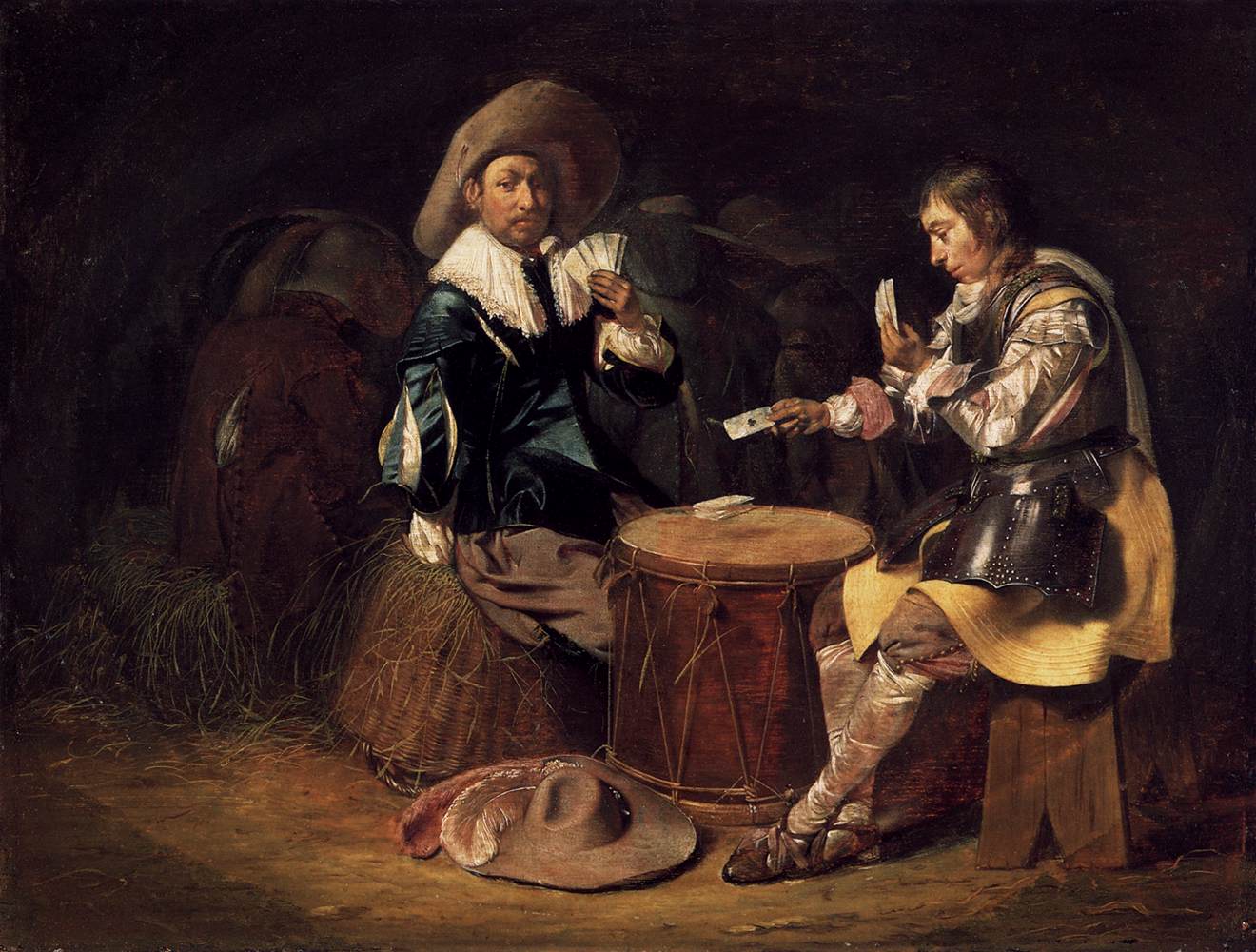 Виллем Корнелис Дейстер. Солдаты, играющие в карты. 1625-1630