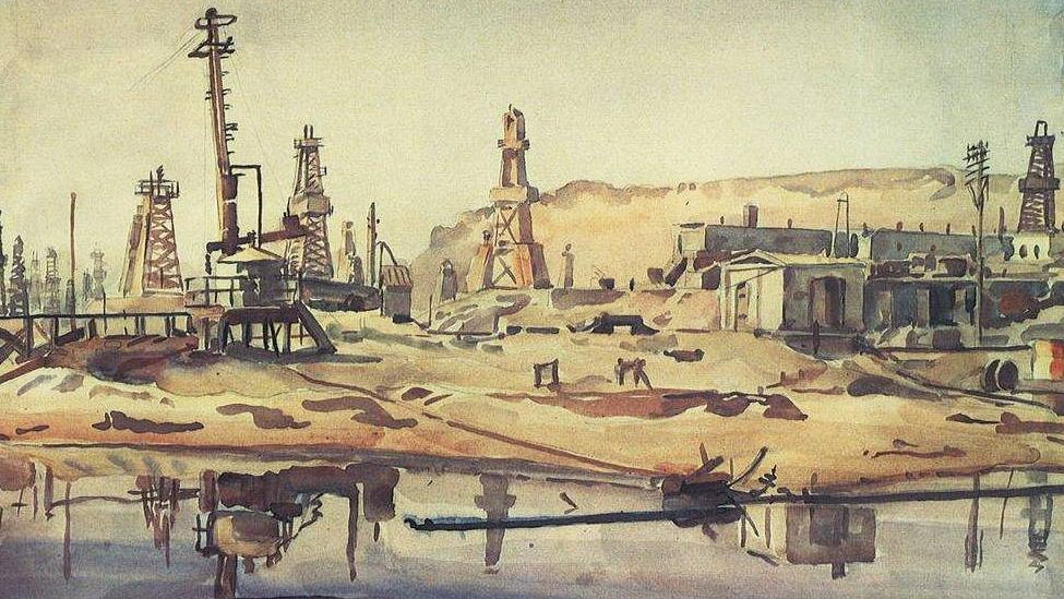 Константин Богаевский. Бакинские нефтяные промыслы. 1930-е