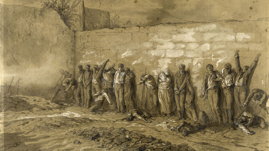 А. Даржу. Расстрел коммунаров на Пер-Лашез 28 мая 1871 года. Музей Карнавале, Париж
