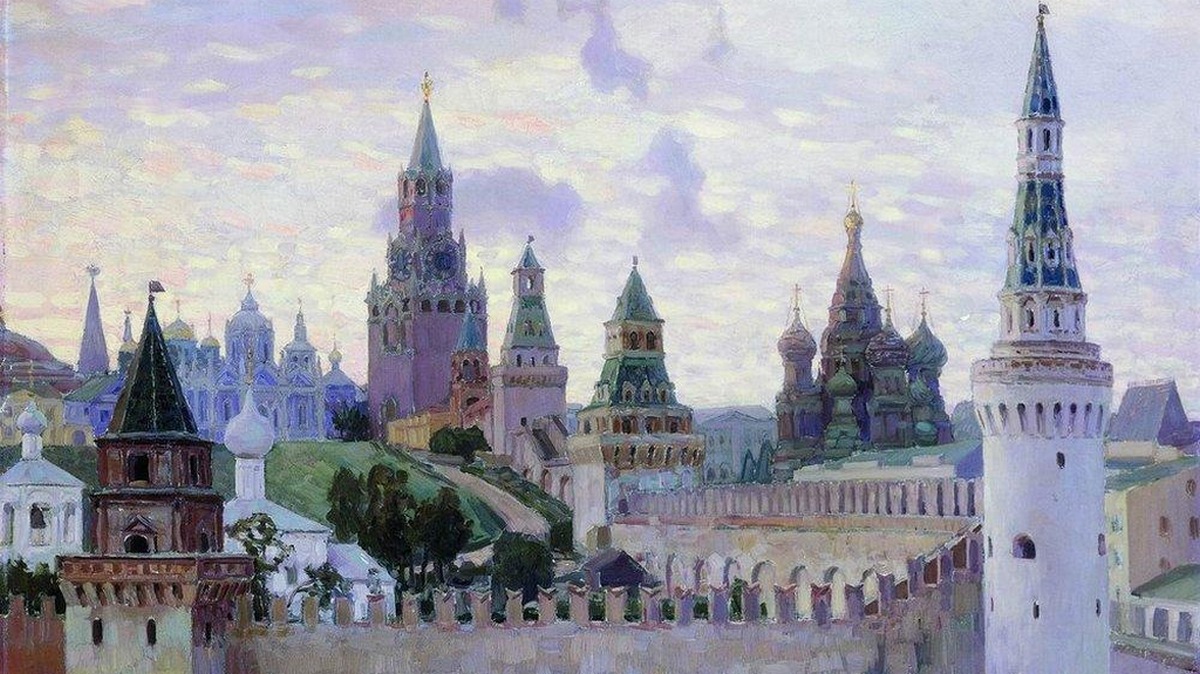 Аполлинарий Васнецов. Московский Кремль (фрагмент). 1897