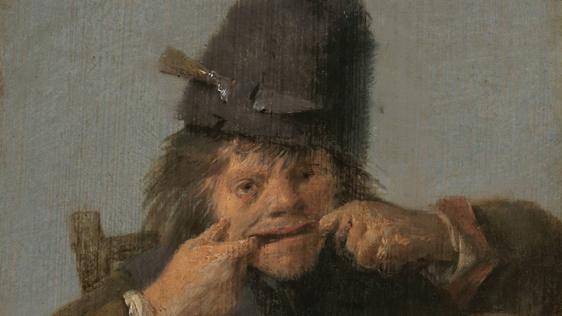 Адриан Браувер. Подросток, корчащий рожицы (фрагмент). 1632-1635