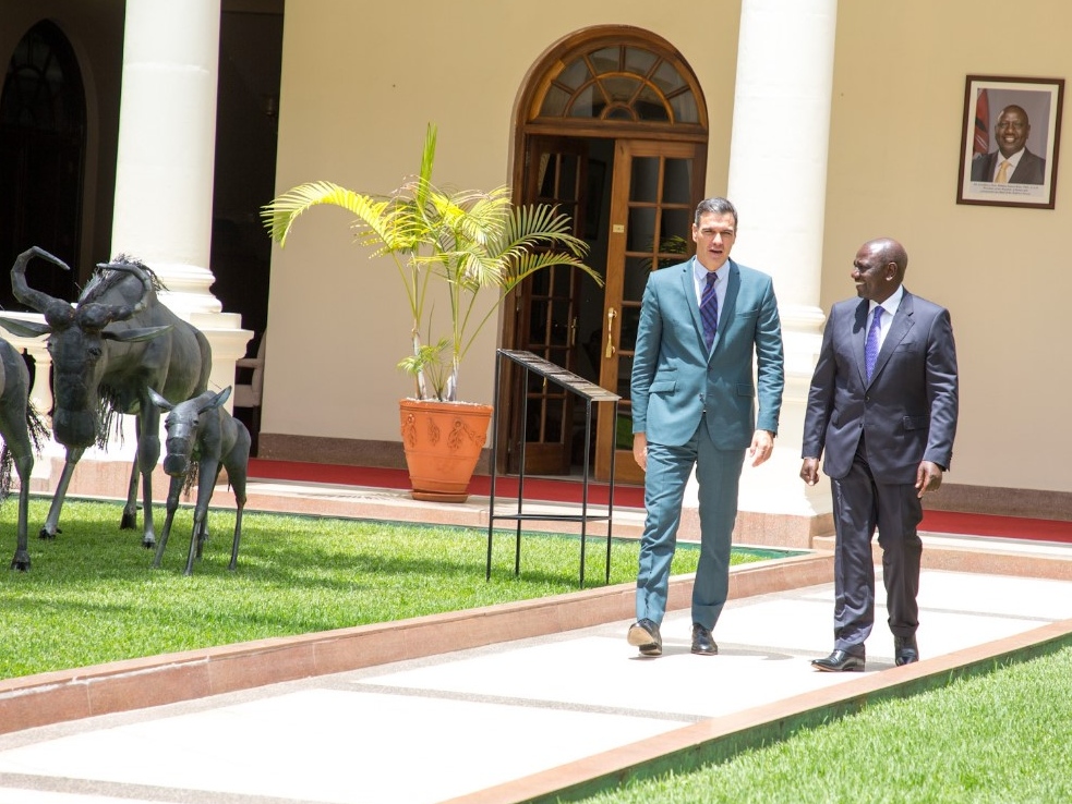 Президент Кении Уильям Руто и премьер-министр Испании Педро Санчес