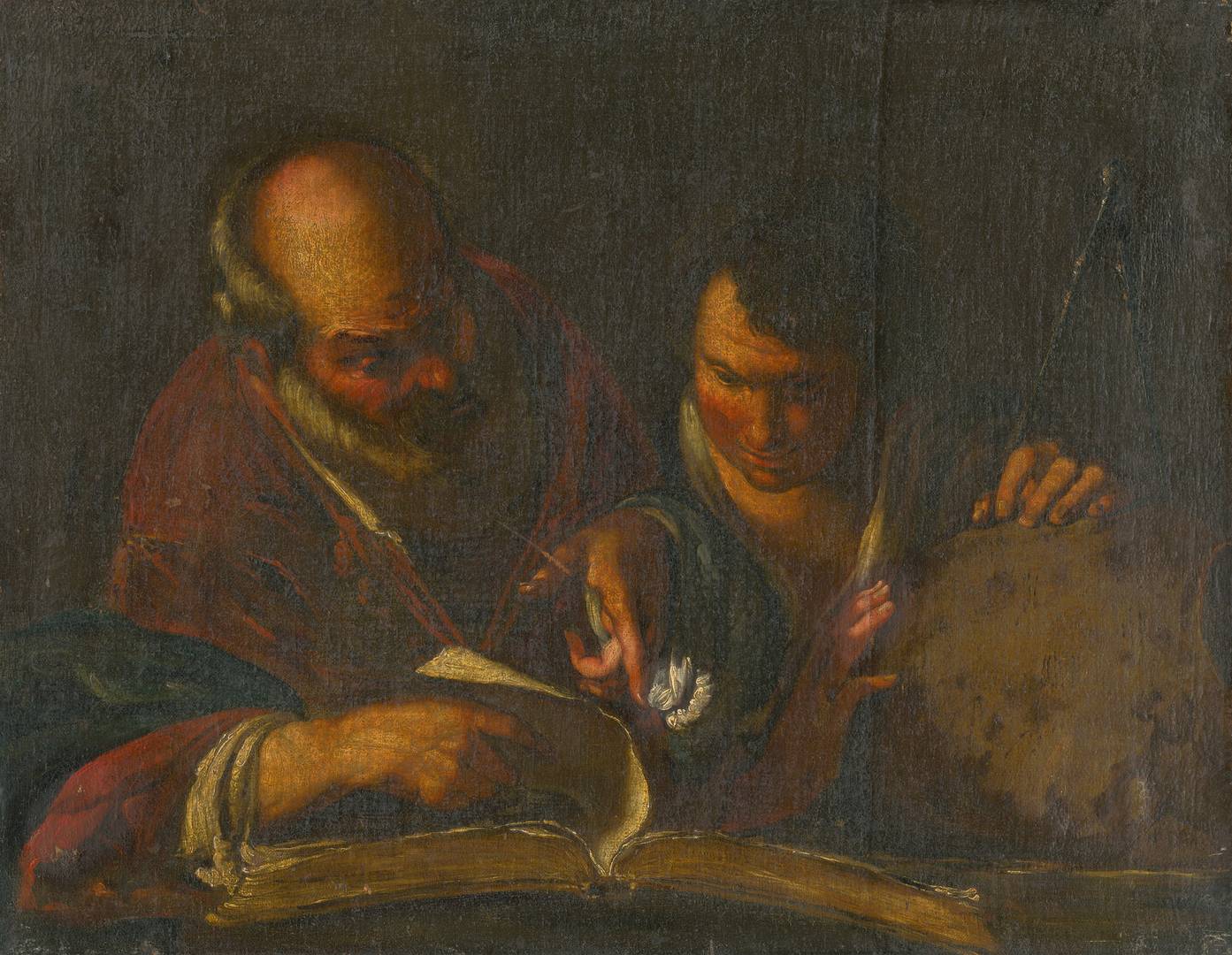 Бернардо Строцци. Старик с учеником. 1600