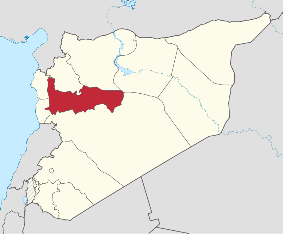 Провинция Хама на карте Сирии (cc) TUBS